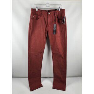 Liverpool Jeans Mens 34x34 Red Brick Rust Kingston Modern Straight Denim NWT
